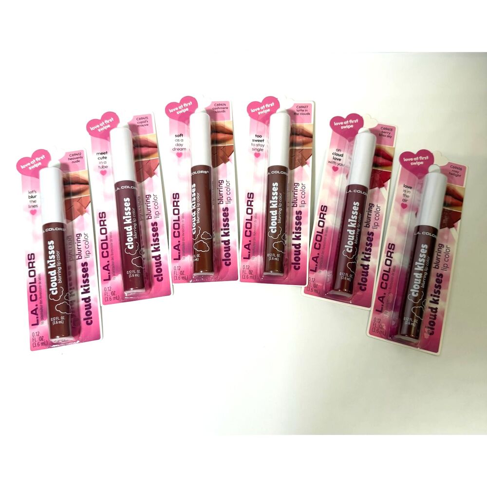 L.A. Colors Cloud Kisses Blurring Lip Color Set of 6 All Shades NEW
